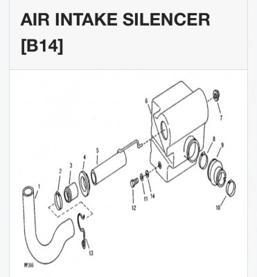 Trailfire 340 Air Intake Silencer Parts Diagram