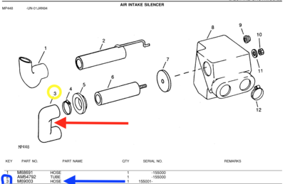 1980 LF Airbox Hose