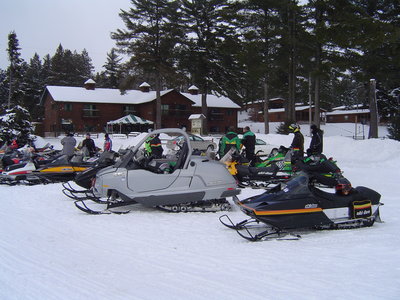 Marchbank's SkiDoo in foreground